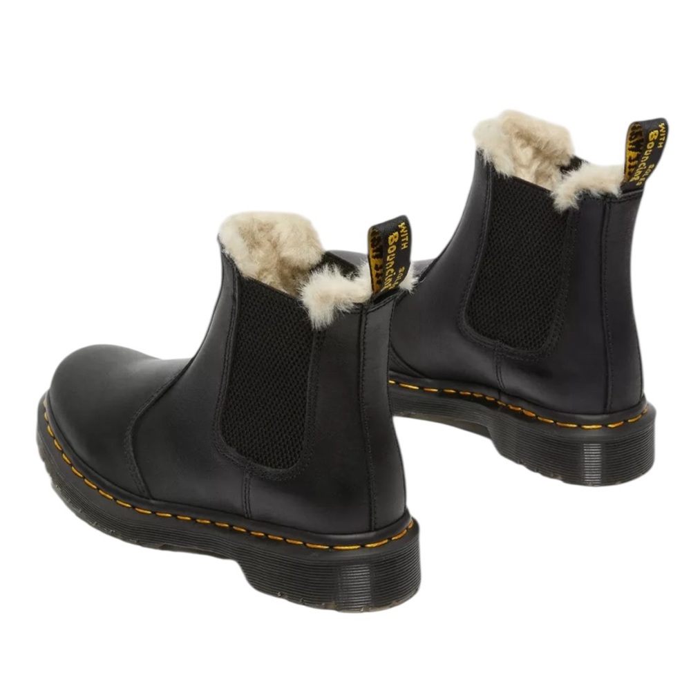 Dr Martens Leonore Faux Fur Lined Chelsea Boots in Black Sz L - Picture 5 of 14